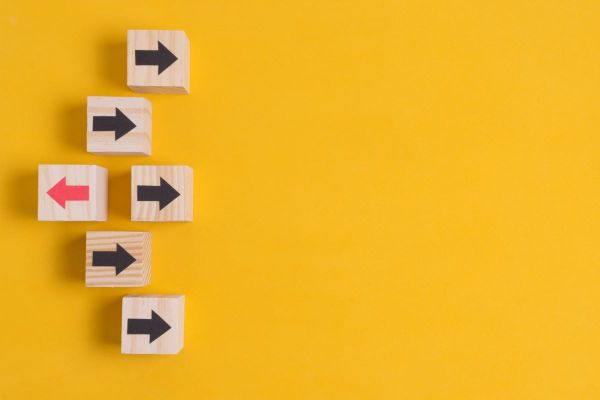 transitioning from ELT arrows on an orange background